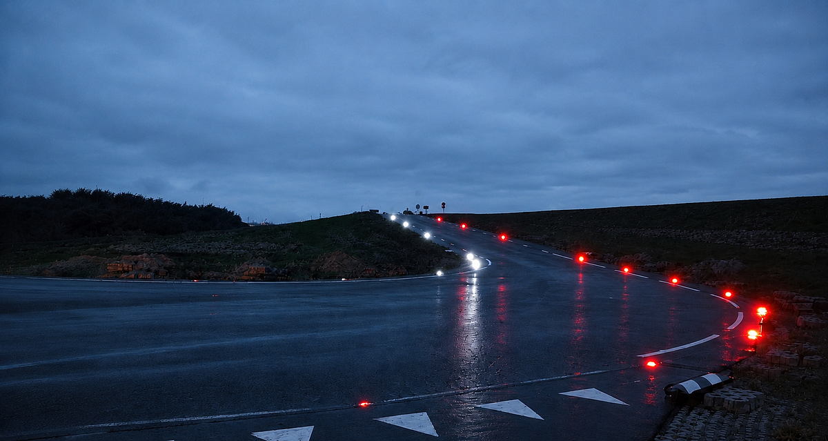 Nieuwe wegdekverlichting zorgt voor veilige havenuitgang 
