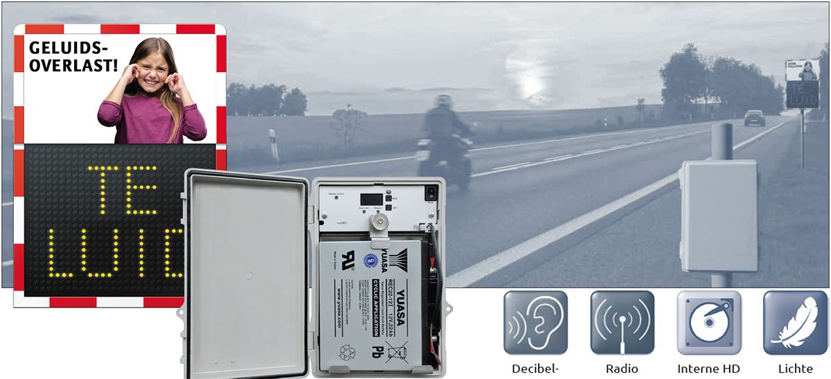 Decibelmeter met waarschuwingsdisplay voorkomt geluidsoverlast.