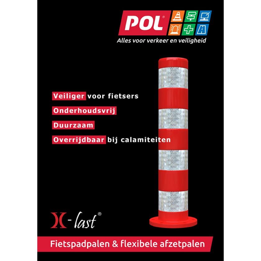 Brochure over X-last flexibele fietspadpalen en afzetpalen