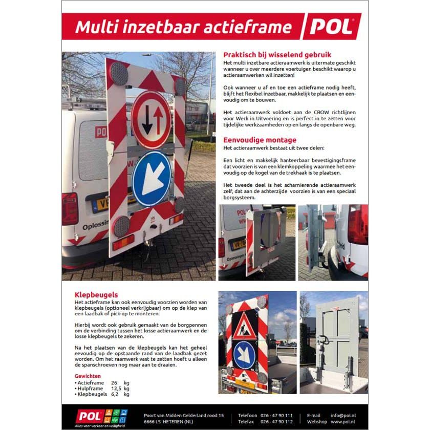 Folder over multi-inzetbare actieframes