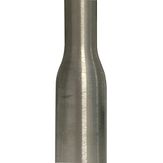 Aluminium getrokken flespaal 76/48mm rond met een lengte van 3600mm en losse ankers