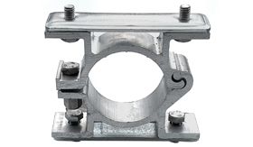 Scharnierbeugel - 60 mm Ø - met klemplaat - ruggelings