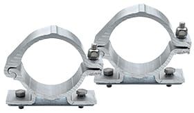 Set scharnierbeugel - 76 mm Ø - steek 80 mm - met klemplaat