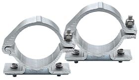 Set scharnierbeugel - 76 mm Ø - met klemplaat - anti-diefstal