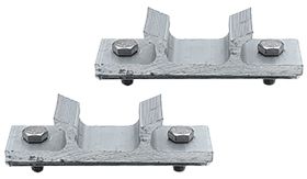 Set klembandbeugels - steek 80 mm - met klemplaat