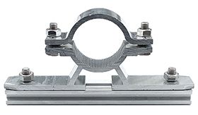 POLbeugel 48mm rond met klemplaat anti-diefstal