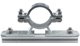 POLbeugel 48mm rond met klemplaat t.b.v. DOR verkeersbord