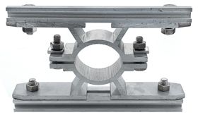 POLbeugel 48mm rond met klemplaat t.b.v. DOR verkeersbord - ruggelings