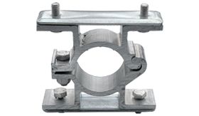 Scharnierbeugel 48mm rond met klemplaat - ruggelings