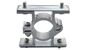 Scharnierbeugel - 48 mm Ø - ruggelings klemplaat - anti-diefstal