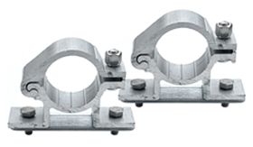 Set scharnierbeugels - 48 mm Ø - steek 80 mm - met klemplaat