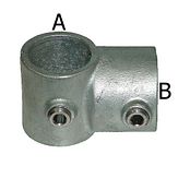 Kort T-stuk A 483mm rond en B 424mm rond