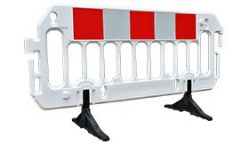 Wit kunststof afzethek afmeting 2000x1000mm met zwarte voet