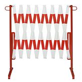 Rood/wit schaarhek 1000mm hoog uitschuifbaar tot 3600mm