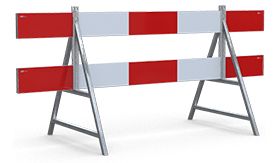 Afzethek 2500 mm - EZ Klasse 3 - incl. demontabele standaards