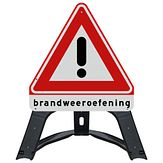 Verkeersbordstandaard RVV J37 - inklapbaar - brandweeroefening