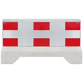 Eco barrier beton - 2020x1100mm - dubbelzijdig rood/wit