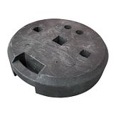 Recycling baakvoet - 26 kg - 140x500 mm Ø - 5 uitsparingen