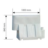 Barrier - wit - 1000x500x850 mm - vulbaar