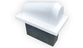 Schampblok - recycling wit - met verankering - 480x300x550 mm