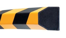 Stootrand - trapeze - zelfklevend - geel/zwart - 40x40 mm