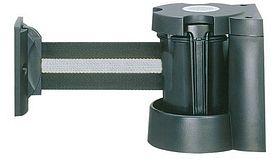 MORION wandhouder met koord - zwart/zilver/zwart - lengte 3 m