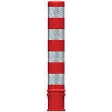 X-Last® Fietspadpaal - rood/wit - 800(985)x150 mm Ø - losse paal