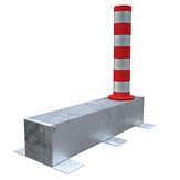 X-Last® Fietspadpaal - 800x150 mm - inzinkbaar - driekant 8 mm