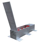 X-Last® Fietspadpaal - 800x150 mm - inzinkbaar - zeskant 10 mm