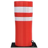 X-Last® RET inzinkbare paal-RAL3020- 575mm-2 refl. b-D-slot