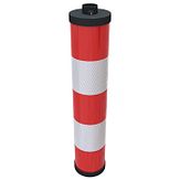 Zuilkoker - aluminium - 2 wit / 3 rood + kun. kap 48/48 - Klasse 3