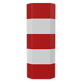 Verkeerszuil lichtmastschild - BB21 - rood/wit - 800x300 mm