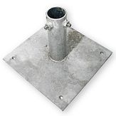 Voetplaat met opgelaste buis - 48 mm Ø - 300x300x200 mm