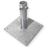 Voetplaat met opgelaste buis - 48 mm Ø - 300x300x300 mm