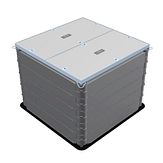 Fortress® trekput - B125 Beton - 915x915x750 mm