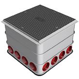 Modula® trekput - B125 Vlak - 600x600x450 mm