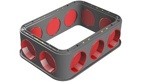 Modula® trekput ring - invoer - 300x450x150 mm - 10 uitgangen