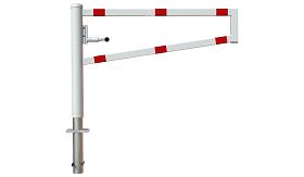 Wegversperring - 1500x950 mm - hangslot - wit/rood - instorten