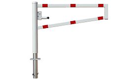 Wegversperring - 1500x950 mm - driekantsl. - wit/rood - instorten