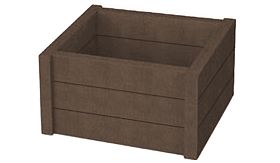 Bloembak ROTTERDAM - Quartz Brown - 600x600x360 mm - 62 l.