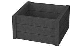 Bloembak ROTTERDAM - Ural Black - 600x600x360 mm - 62 liter