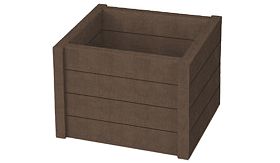 Bloembak ROTTERDAM - Quartz Brown - 600x600x480 mm - 95 l.