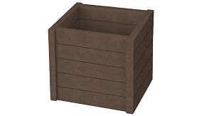 Bloembak ROTTERDAM - Quartz Brown - 600x600x600 mm - 127 l.