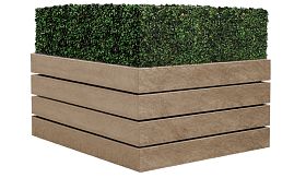 Bloembak AGORA - Sand Beige - 900x900x520 mm - 282 liter