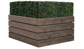 Bloembak AGORA - Quartz Brown - 900x900x520 mm - 282 liter