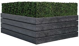 Bloembak AGORA - Ural Black - 1200x1200x520 mm - 520 liter