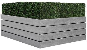 Bloembak AGORA - Mineral Grey - 1200x1200x520 mm - 520 liter