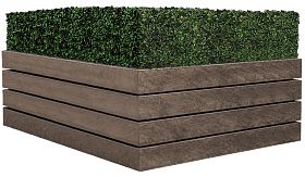 Bloembak AGORA - Quartz Brown - 1200x1200x520 mm - 520 liter