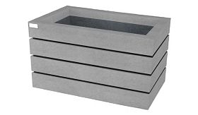 Bloembak AGORA - Mineral Grey - 600x450x520 mm