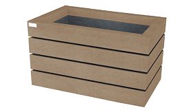 Bloembak AGORA - Sand Beige - 600x450x520 mm - 90 liter